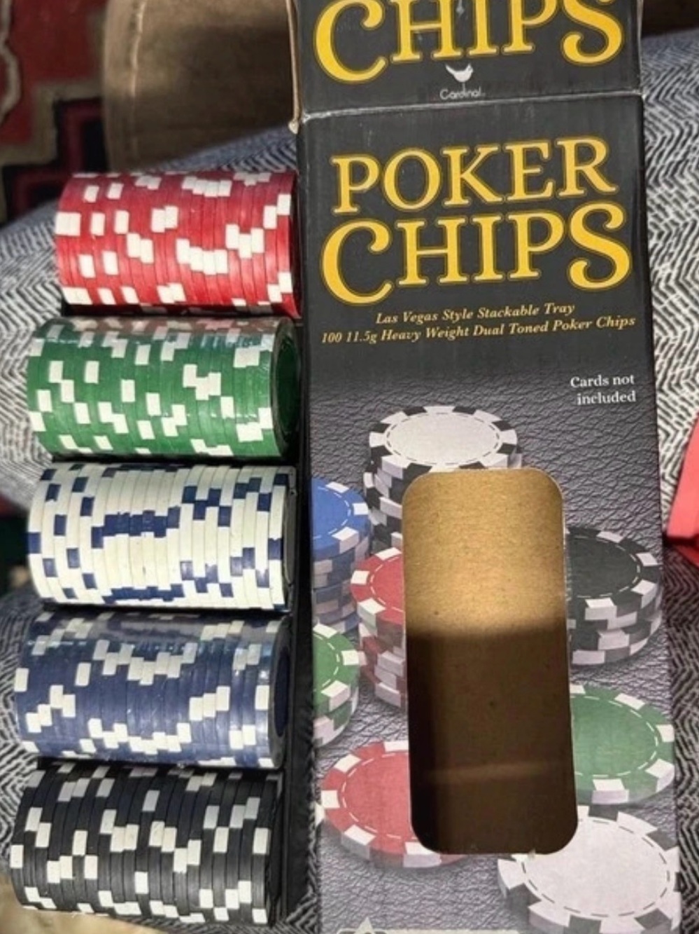 Cardinal Poker Chips (missing one red chip)